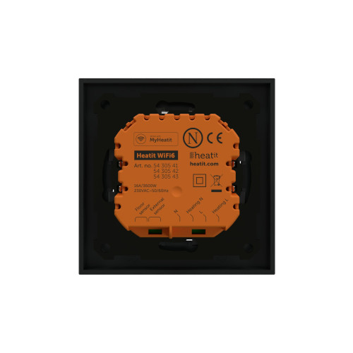 Heatit WiFi6 Thermostaat Mat Zwart