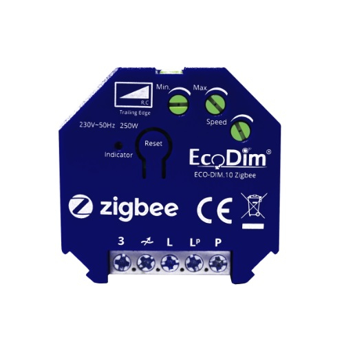 EcoDim Zigbee inbouwdimmer 250W fase afsnijding