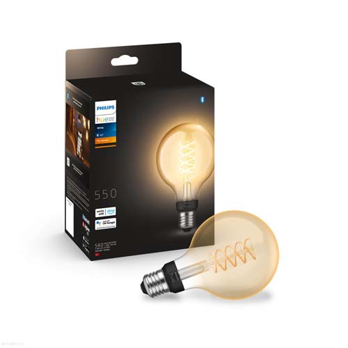 Blij Bij Plons Filament lamp globe warmwit E27 Hue Philips kopen? | We ❤️ Smart! | ROBBshop