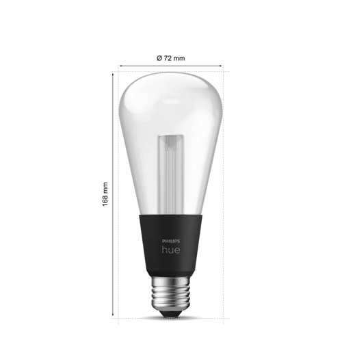 Philips Hue LG ST72 E27 EU afmetingen