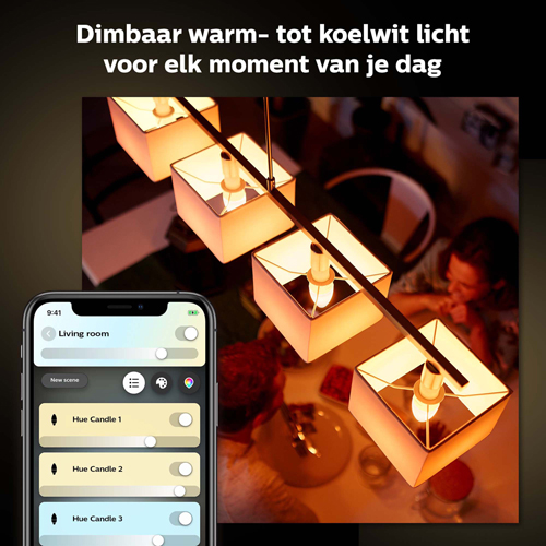 Philips Hue E14 Lamp White Ambiance Duopack 5W