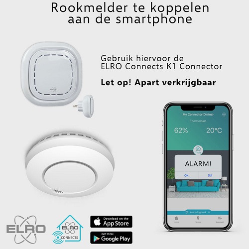 Elro draadloos koppelbare rookmelders 2-pack