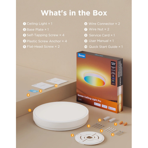 Govee WiFi Ceiling Light Pro 38cm RGBICWW