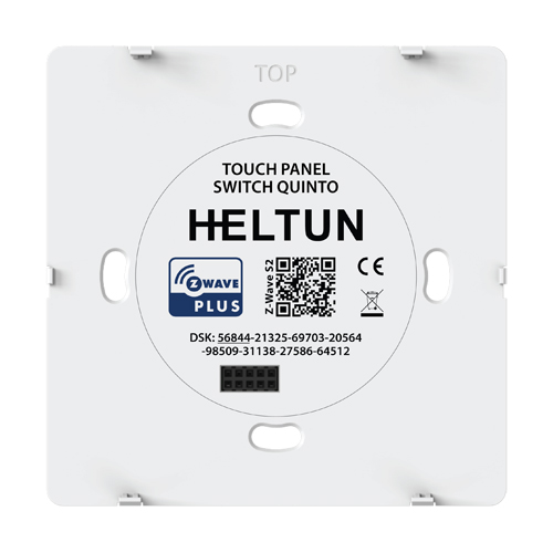 Heltun 5-Voudige Touchschakelaar Z-Wave Plus Zilver