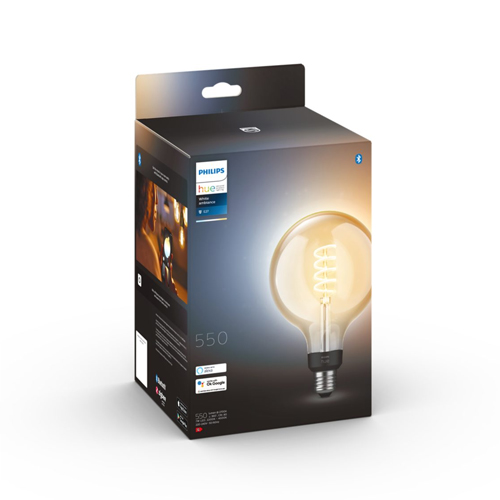 125mm Philips Hue Filament Globe E27 White Ambiance