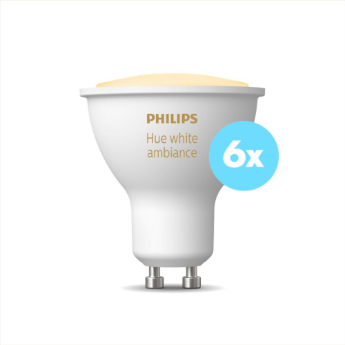 Philips Hue GU10 White Ambiance 6-pack