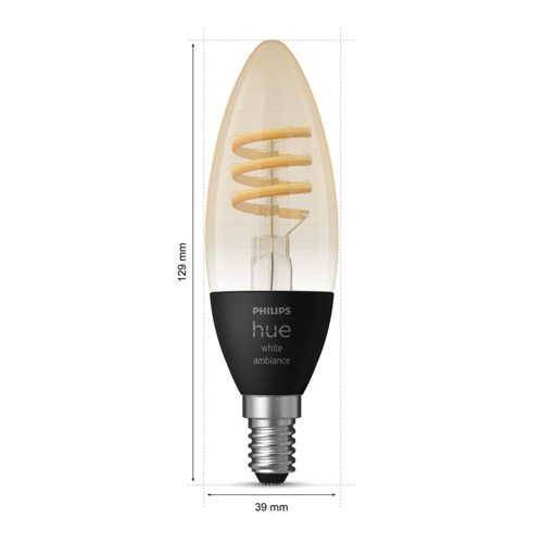Philips Hue E14 White Ambiance Afmetingen
