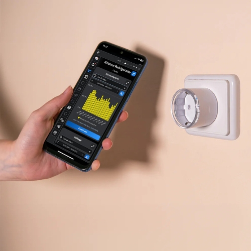 Shelly slimme zwarte WiFi en Bluetooth stekker met Matter ondersteuning