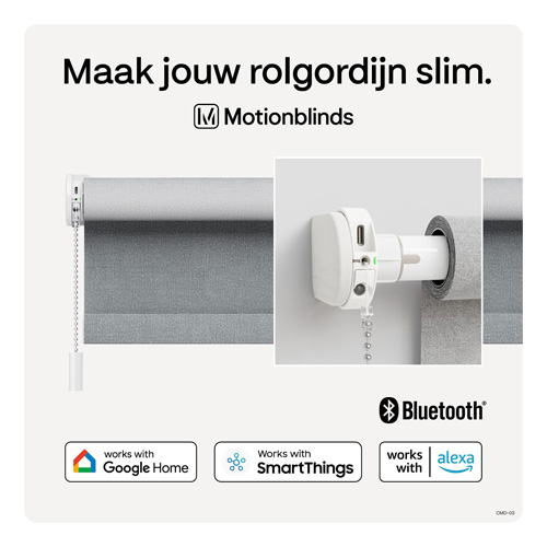 Rolgordijnmotor met koord bevestiging