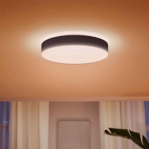 Philips Hue Enrave Large White Ambiance Plafondlamp Zwart Met Dimmer Switch