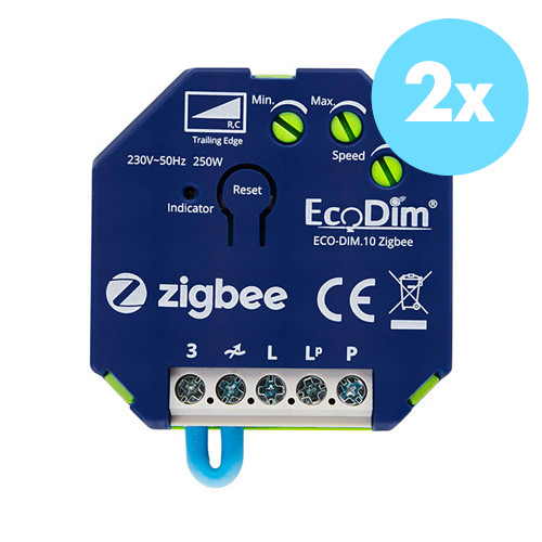 EcoDim Zigbee inbouwdimmer 250W fase afsnijding