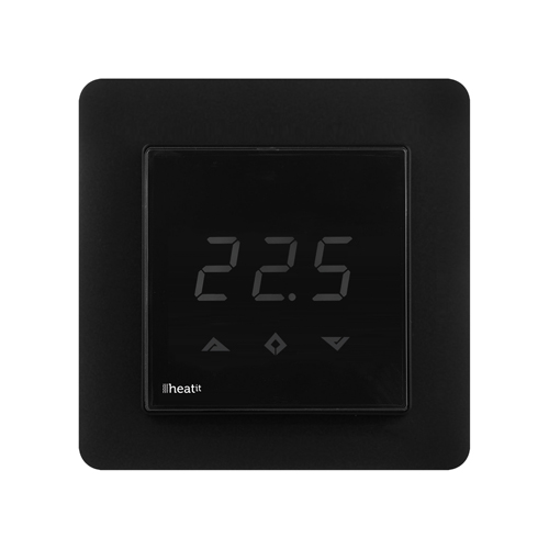 Heat It Wall Thermostat Z-Wave Plus Black Trm2fx