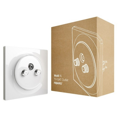 FIBARO TV Satelliet outlet Wit Walli