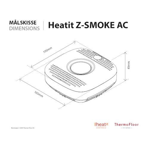 Heat It Z-Wave Plus Rookmelder Batterij met geïntegreerde PIR