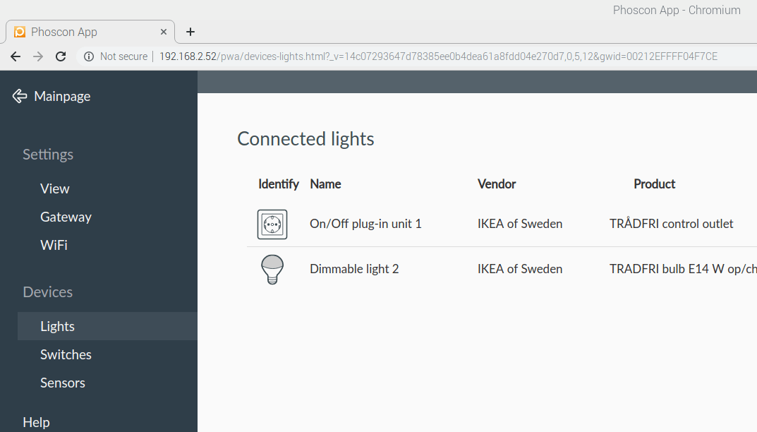 Conbee Zigbee interface