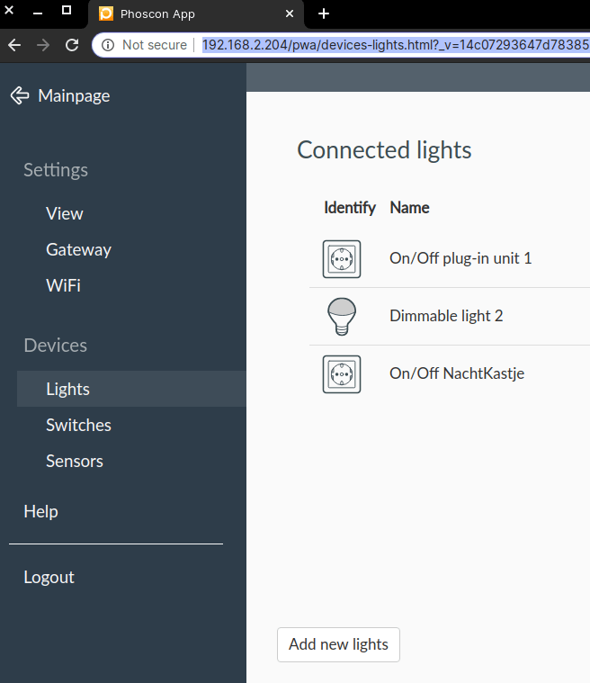 Conbee Zigbee stick | Apparaten includen