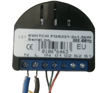 FIBARO 2x1,5kw module aansluiten op Kallox Z-Wave gordijn