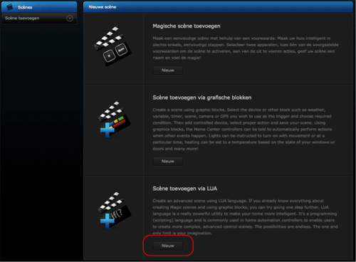 FIBARO Evohome Koppeling : LUA scene maken