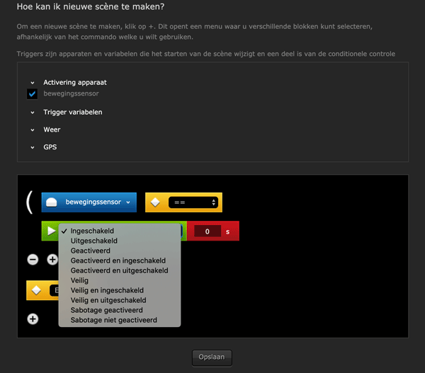 Sensor status Armed of Safe, wat kun je daar precies mee?