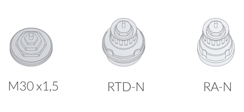 FIBARO thermostatic valve connectors